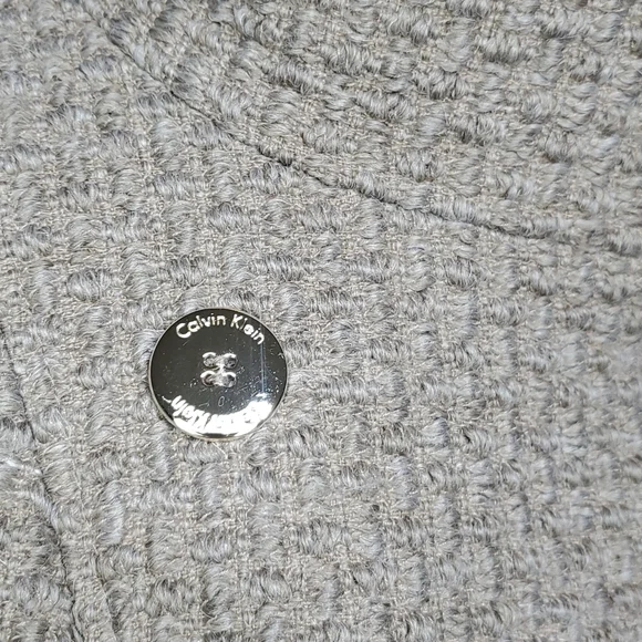 CK wool blend textured belted peacoat - Picture 4 of 9